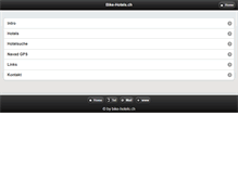 Tablet Screenshot of bike-hotels.ch